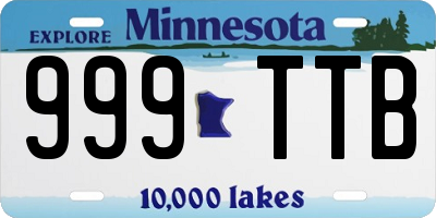 MN license plate 999TTB