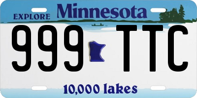 MN license plate 999TTC