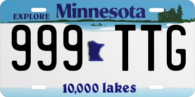 MN license plate 999TTG