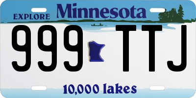 MN license plate 999TTJ