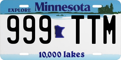 MN license plate 999TTM