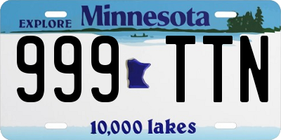 MN license plate 999TTN