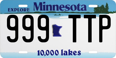 MN license plate 999TTP