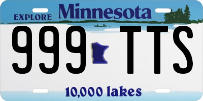 MN license plate 999TTS