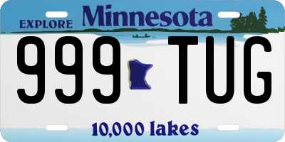 MN license plate 999TUG