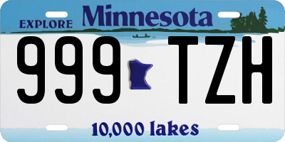 MN license plate 999TZH