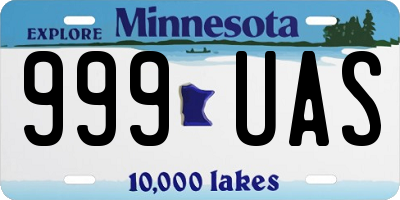 MN license plate 999UAS