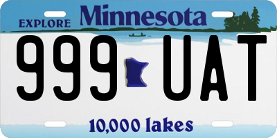 MN license plate 999UAT