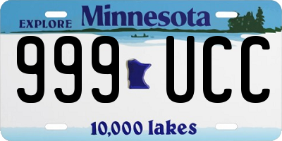 MN license plate 999UCC