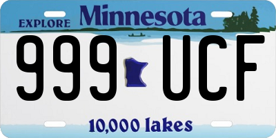 MN license plate 999UCF
