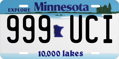MN license plate 999UCI
