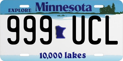 MN license plate 999UCL