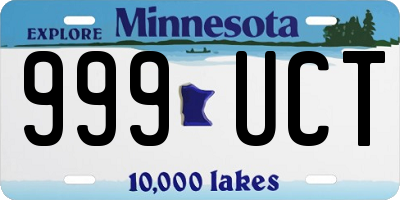 MN license plate 999UCT