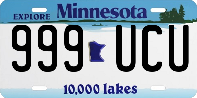 MN license plate 999UCU