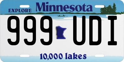 MN license plate 999UDI