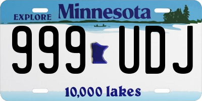 MN license plate 999UDJ