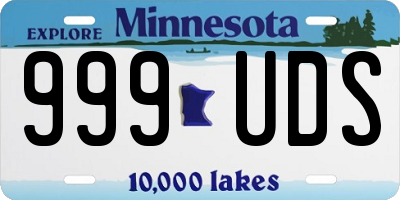 MN license plate 999UDS