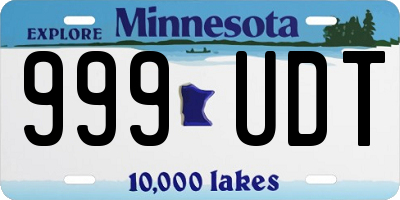 MN license plate 999UDT