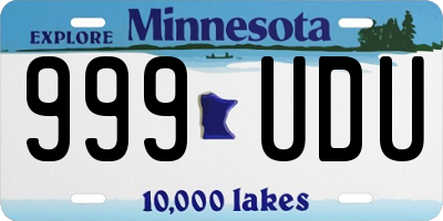 MN license plate 999UDU