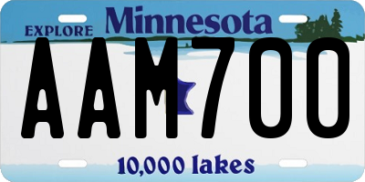 MN license plate AAM700