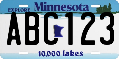 MN license plate ABC123