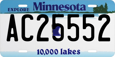 MN license plate AC25552