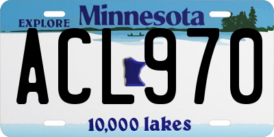MN license plate ACL970