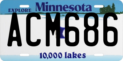 MN license plate ACM686