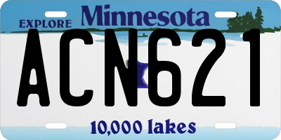 MN license plate ACN621