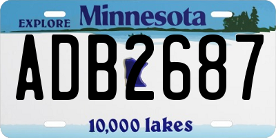 MN license plate ADB2687