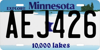 MN license plate AEJ426