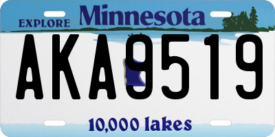 MN license plate AKA9519