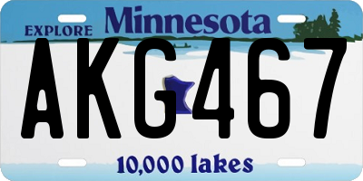 MN license plate AKG467