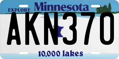 MN license plate AKN370