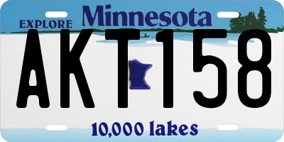 MN license plate AKT158