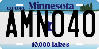 MN license plate AMN040