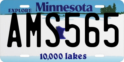 MN license plate AMS565