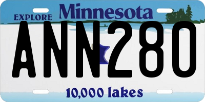 MN license plate ANN280