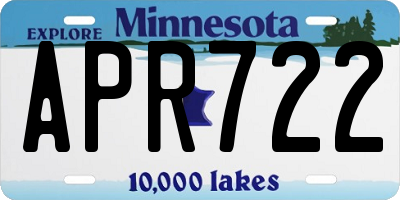 MN license plate APR722