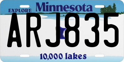 MN license plate ARJ835