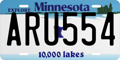 MN license plate ARU554