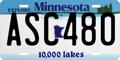 MN license plate ASC480