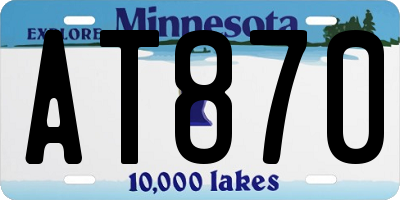 MN license plate AT870