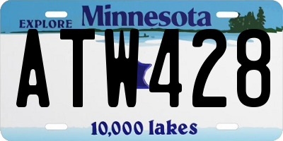 MN license plate ATW428