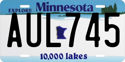 MN license plate AUL745