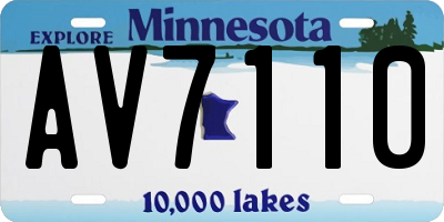 MN license plate AV7110