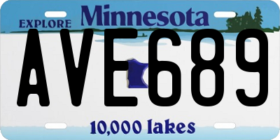 MN license plate AVE689