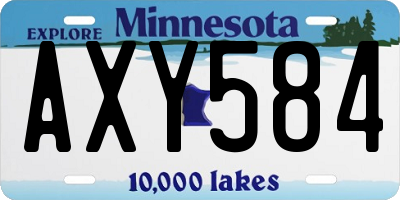 MN license plate AXY584