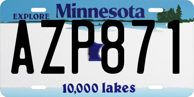 MN license plate AZP871