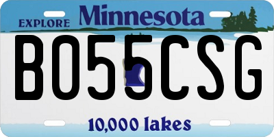 MN license plate B055CSG